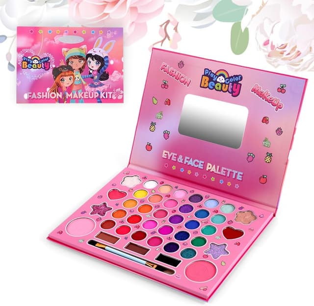 Detalle de Aomig Trucco Ombretti per Bambini Sirena: set lavabile per gioco di finzione (3–8 anni)