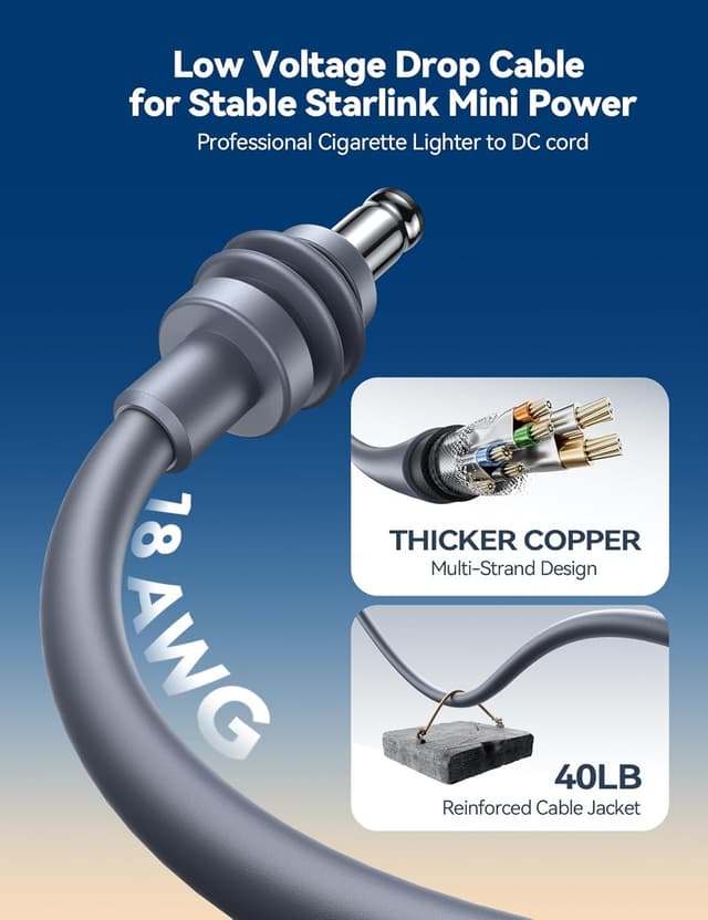 Thumbnail 6 de Starlink Mini Car Adapter 10FT Cable