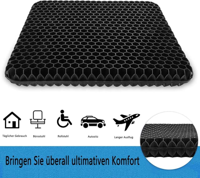 Thumbnail 4 de BTDZDD Gel Sitzkissen 43×39×4 cm