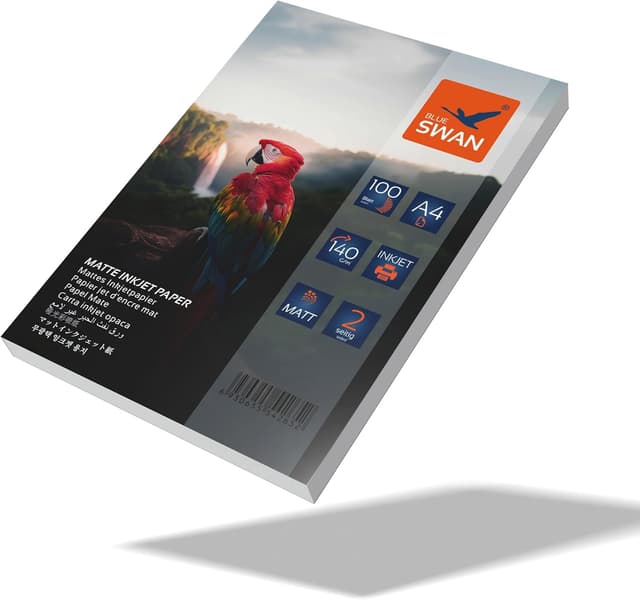 Detalle de BLUE SWAN Carta Fotografica Opaca A4 da 140 g/m², 100 fogli fronte-retro, per stampanti inkjet