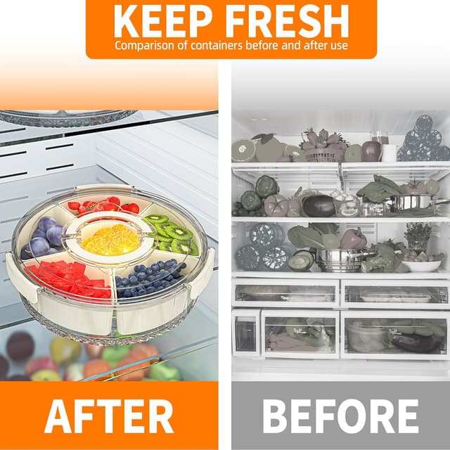 Detalle 2 de riyeloi Divided Serving Tray 6-Compartment