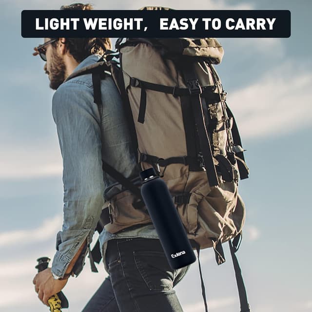 Thumbnail 6 de Exllena Insulated 1L Black Water Bottle 🚰