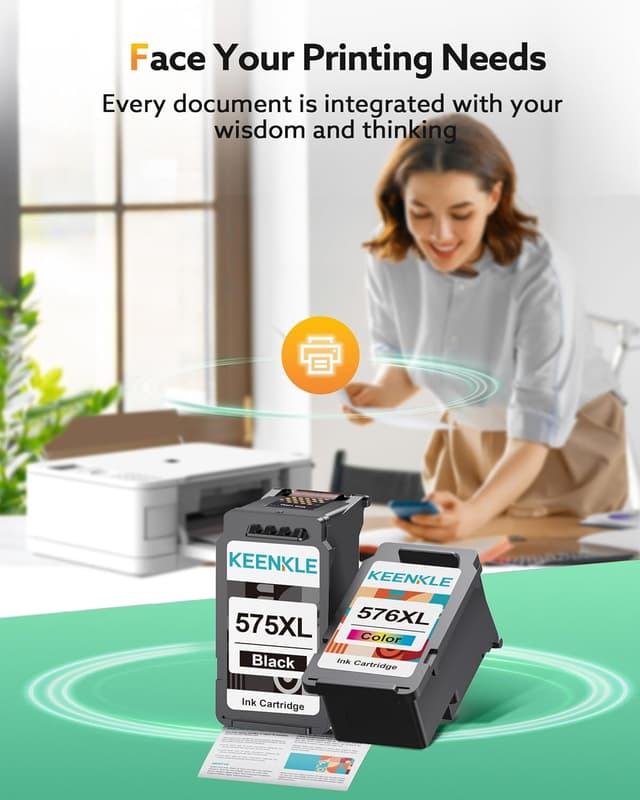 Thumbnail 6 de KEENKLE PG-575XL & CL-576XL Patronen Multipack (575 Schwarz, 576 Farbe) für Canon Pixma TS/TR 2er-Pack