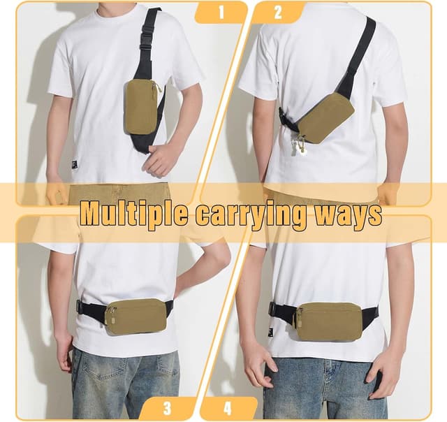 Thumbnail 2 de Compact & Stylish Bum Bag 2-pocket water-resistant waist bag