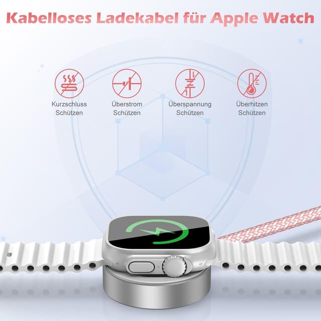 Detalle 2 de 3 in 2 Ladekabel 120 cm für iPhone und Watch