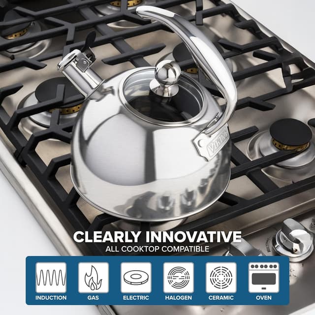 Thumbnail 4 de Viking 2.6 Quart Tea Kettle, Stainless Steel