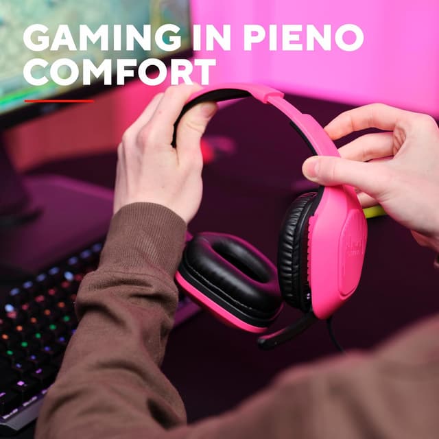 Thumbnail 6 de GXTrust 418P Rayne cuffie gaming leggere con microfono, jack 3,5 mm, cavo 2 m (rosa) per PC, Xbox, PS4/PS5 e Switch