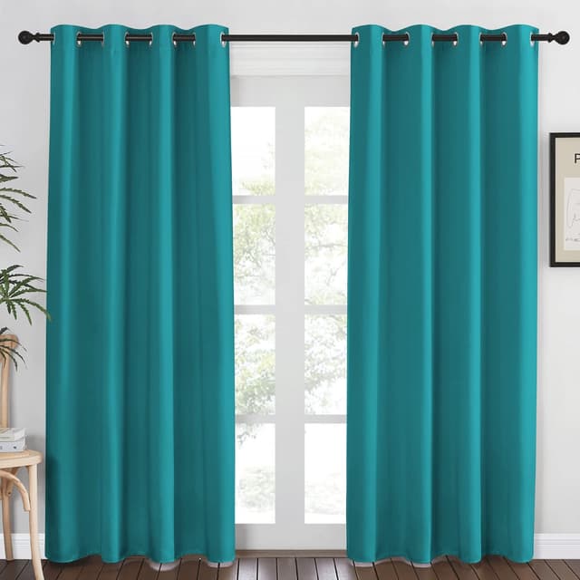 Imagen de NICETOWN Peacock Teal Blackout Curtains 84" 🪟 en OfertitasTOP
