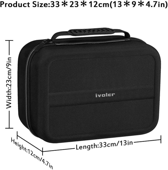 Detalle 2 de ivoler Deluxe Storage Case for Nintendo Switch & Switch OLED – hard EVA protective travel messenger bag
