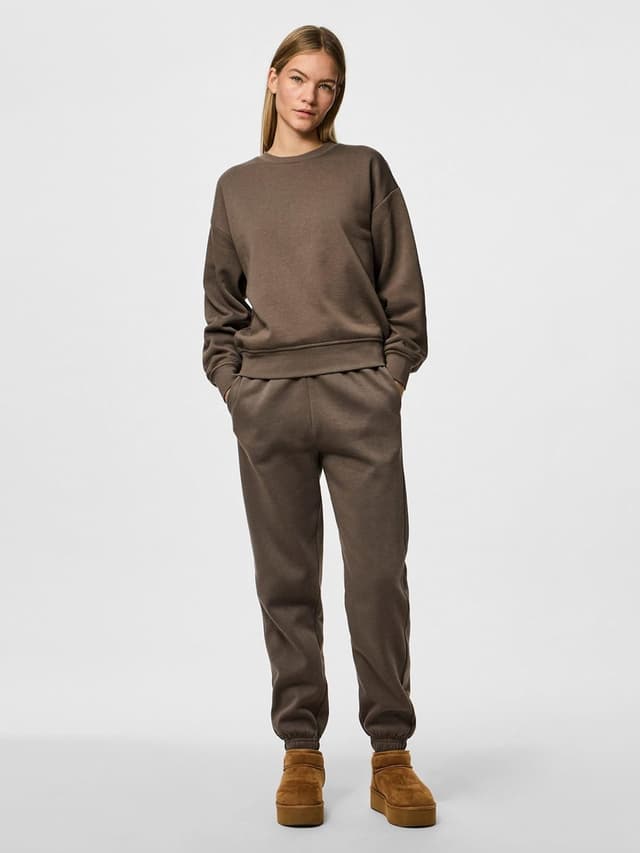 Detalle de PIECES Sweatshirt PCCHILLI: felpa oversize girocollo in cotone e poliestere riciclato