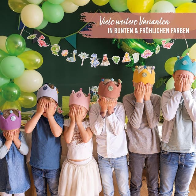 Thumbnail 6 de Papierdrachen Geburtstagskrone Musselin mit Zahlen