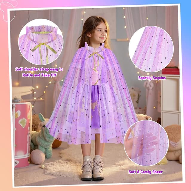 Thumbnail 6 de MELAND Princess Costumes 4-Pack for Girls 3-8