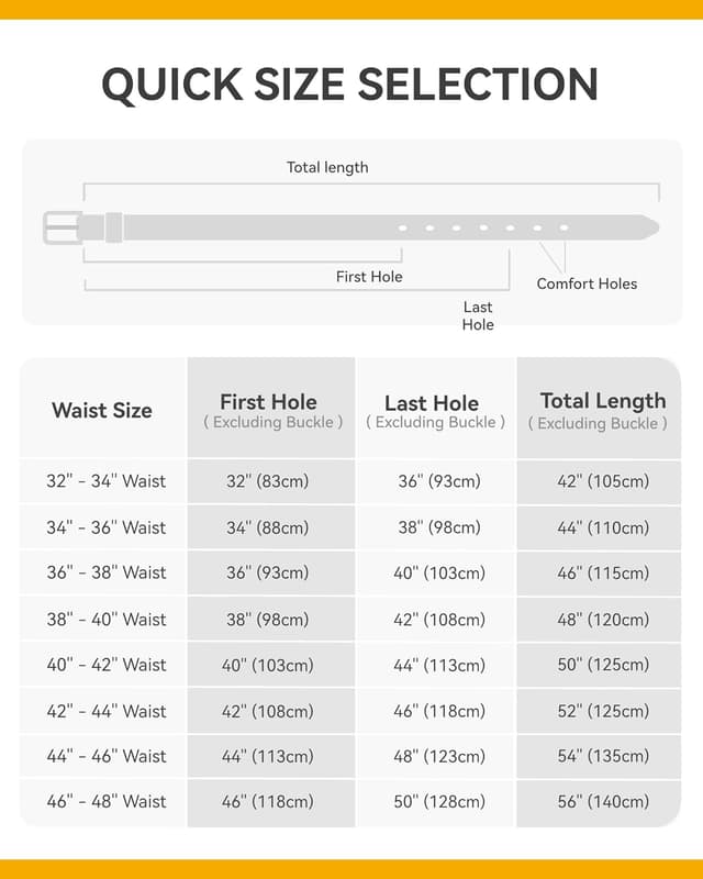 Detalle de CHAOREN Mens Leather Dress Belts (1 3/8") – Black or Brown, work, business and casual fit