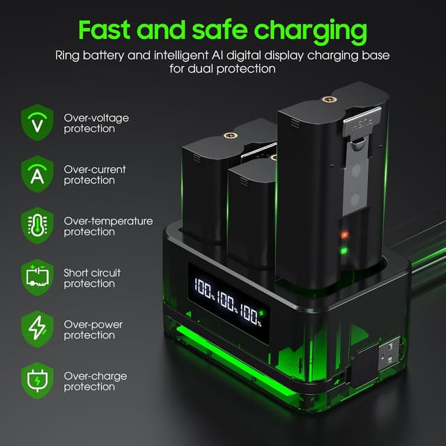 Thumbnail 6 de 3 Pack Replacement Ring Battery 6040mAh