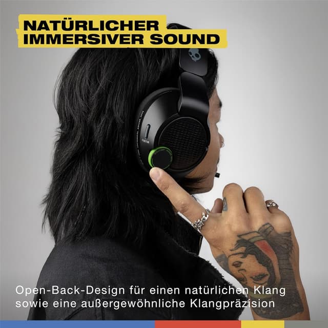 Detalle 2 de Skullcandy Crusher PLYR 720 Wireless Gaming Headset (THX Spatial Audio, Crusher Bass) – Digi-Black Xbox