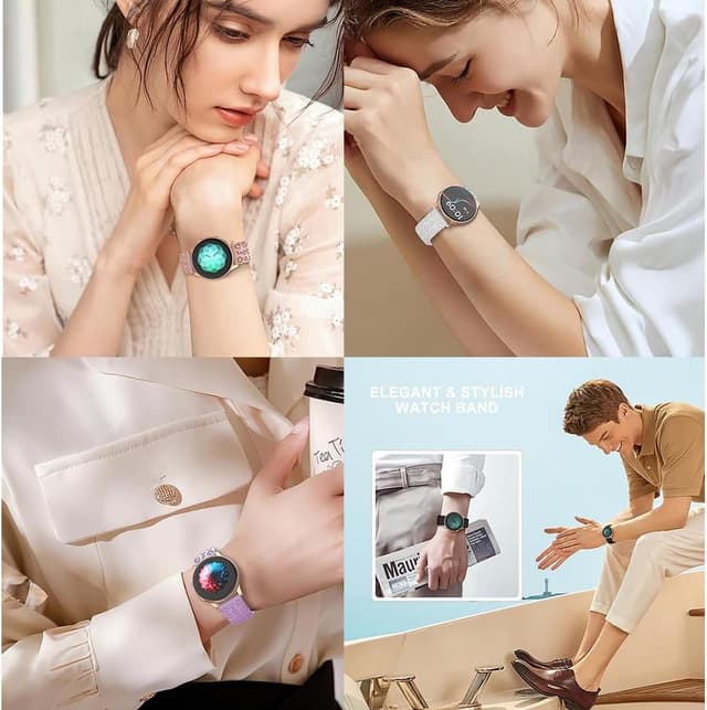 Detalle 2 de 20mm Leopard TPU Silicone Watch Strap for Samsung Galaxy Watch (6 Classic/7/Watch 5 Pro/4/FE) and more