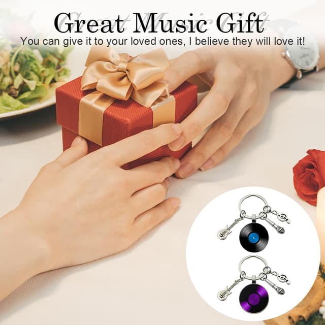 Thumbnail 2 de Elgbiaoxi Vinyl Record Keychains 2 Pack