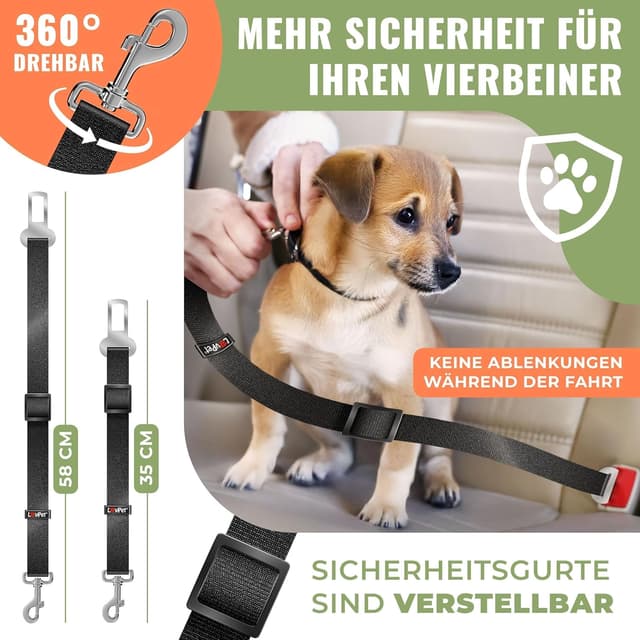 Detalle 2 de LOVPET Hundegitter Auto (Autoschutzgitter/Trenngitter) verstellbar 30 x 91–153 cm inkl. 2 Sicherheitsgurte, Anthrazit