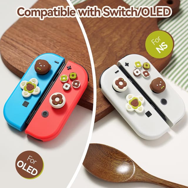 Detalle 2 de GeekShare Cross D-Pad Thumb Grip Caps for Switch