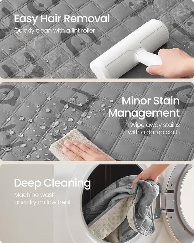 Detalle de Feandrea Waterproof Dog Blanket 127 x 102 cm (PPB026GD01) for sofa protection