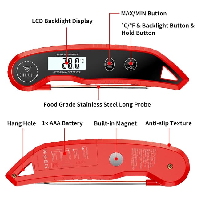 Detalle de DOQAUS 3S instant read meat thermometer