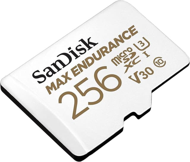 Detalle de SanDisk MAX ENDURANCE 256 GB microSDXC para cámara de salpicadero