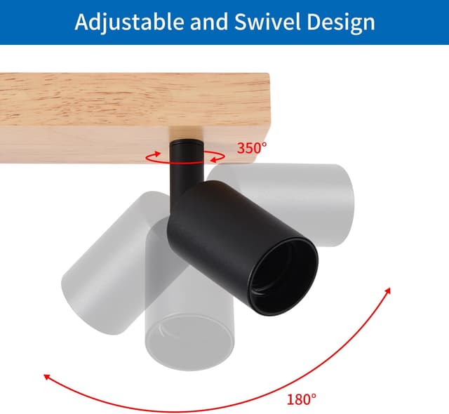 Detalle 2 de ANWIO lámpara techo 3 focos LED E27 negro