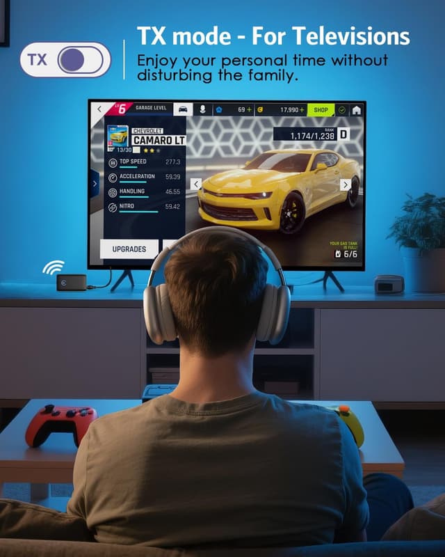 Thumbnail 5 de OQIMAX Bluetooth 5.3 audio adapter — 2‑in‑1 for TV