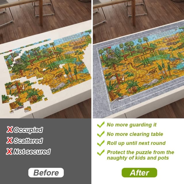 Thumbnail 4 de Ainiv Puzzle Roll Mat with Felt Storage 115×66 cm