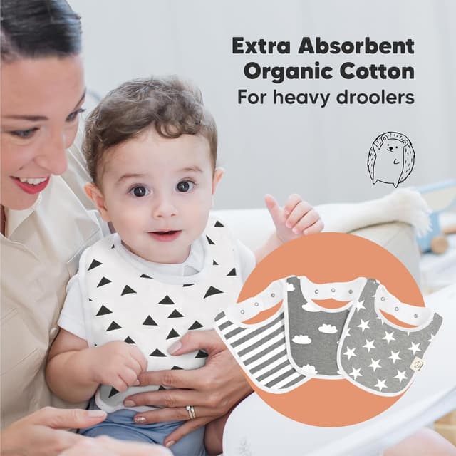 Thumbnail 4 de 8-Pack Organic Baby Bibs