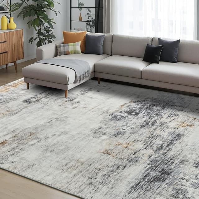 Thumbnail 1 de Toneed Abstract Area Rug 7x9 washable low-pile rug 🏠