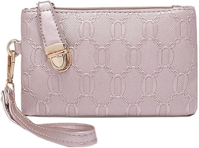 Detalle de MORGLOVE 4-Piece Gold PU Leather Handbag Set (Top Handle, Shoulder & Card Purse)