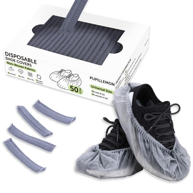 Thumbnail 6 de 100er-Pack Einweg-Schuhüberzieher aus Vlies (rutschfest, atmungsaktiv) – passend bis Größe 47, Blau