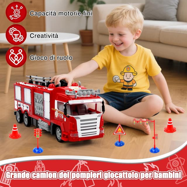 Thumbnail 3 de MOMOSTAR 1:18 Camion Pompieri Telecomandato 🚒