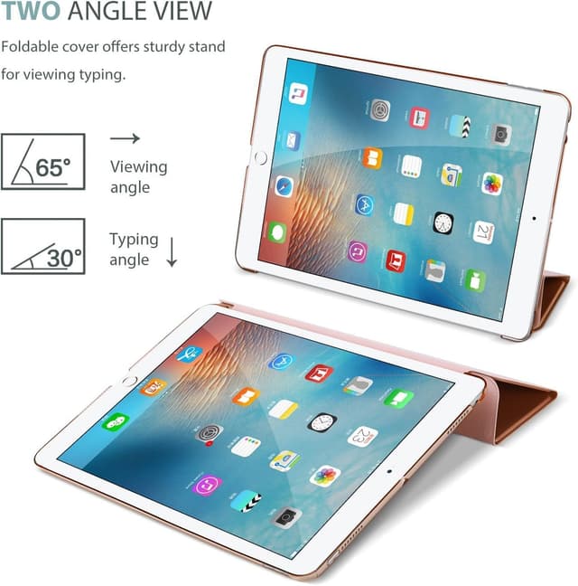Detalle de TXWLLIU Custodia per iPad Air 10,5 (2019) e iPad Pro 10,5 (2017) rosa oro, ultra sottile con sospensione/riattivazione automatica
