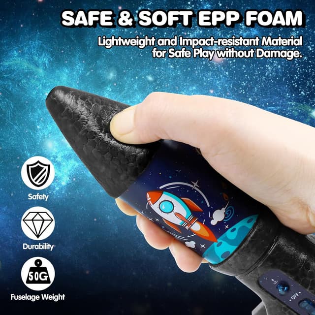 Detalle de Eieymct Rocket Launcher for Kids (Self-Launching, 200 ft Outdoor Electric Launch Set)