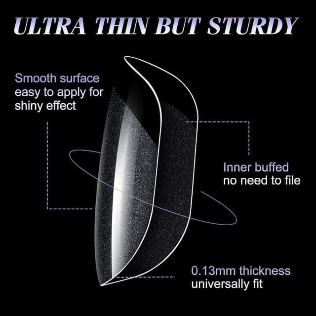 Thumbnail 6 de Gelike ec Extra Kurze Quadrat Nagel Tips (Soft Gel Full Cover) – XXS Short Square, 240 Stück in 12 Größen