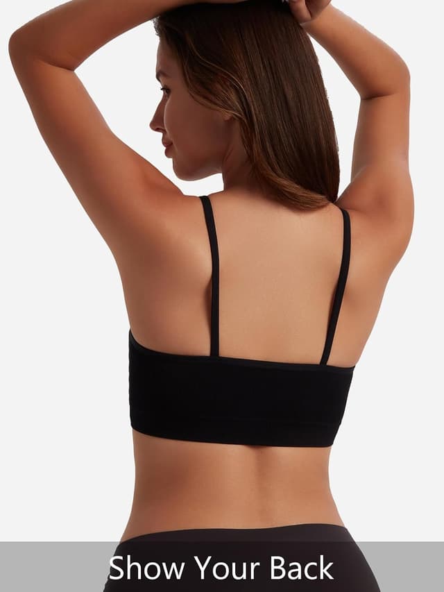 Detalle de HBselect 4er BHS Damen nahtlose Push-up Bralette ohne Bügel (für große Brüste) – Seamless Sport-BH