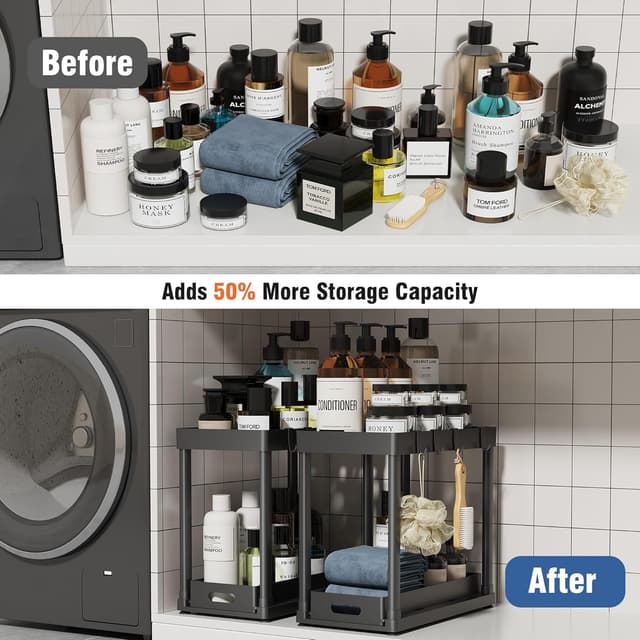 Thumbnail 4 de POUGNY 2 Pack Pull-Out Under Sink Organizer 15