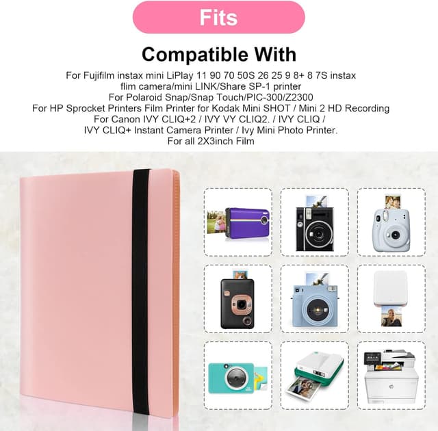 Detalle 2 de Album photo Flintronic pour films 3 pouces (468 poches) pour Instax Mini, Polaroid et Kodak Mini
