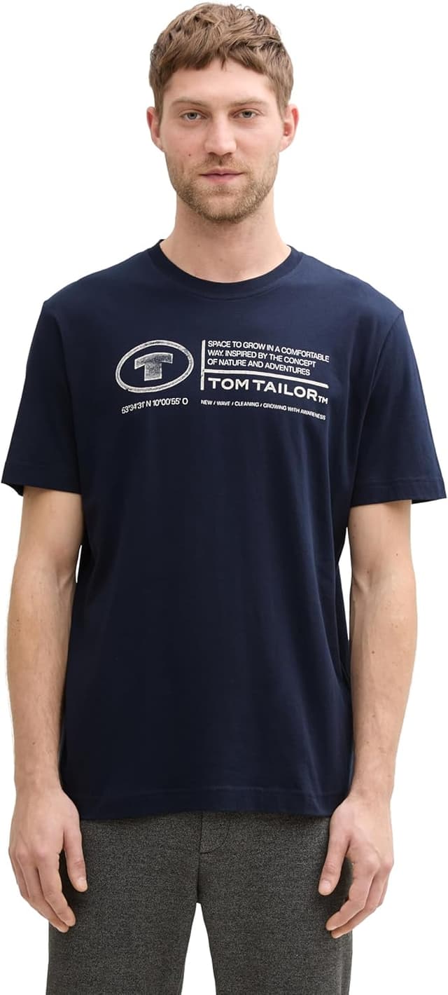 Detalle 2 de Tom Tailor 1047047 T-Shirt da uomo a maniche corte