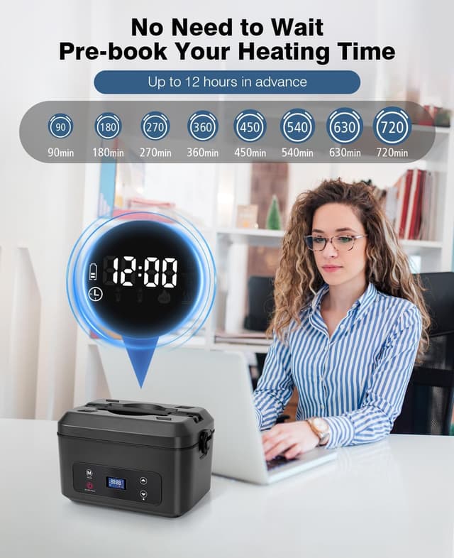 Thumbnail 3 de AIZOCO Cordless Heated Lunch Box 5.5 cups 🍱