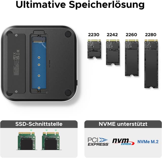 Detalle 2 de UGREEN Mac Mini M4 Dock mit NVMe‑SSD‑Gehäuse