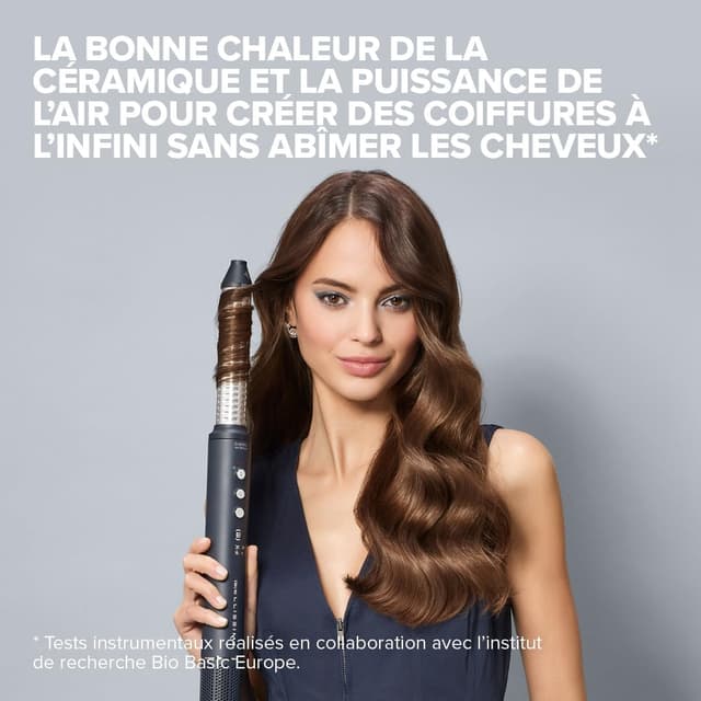 Detalle 2 de Bellissima Prodigy Deluxe Brosse Soufflante 5-en-1 (kit céramique) – noir – pour brushing, lissage et boucles