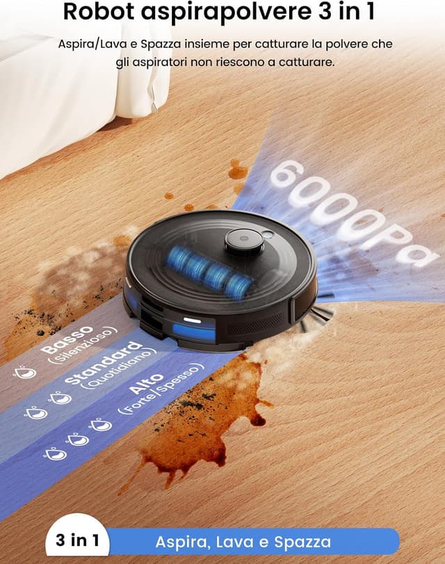 Detalle de LEFANT M2 Plus robot aspirapolvere 6000Pa