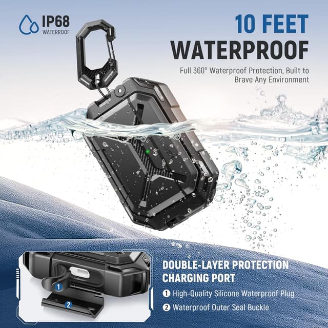 Detalle 2 de MOBOSI AirPods Pro 3 waterproof case IP68