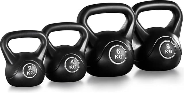 Detalle de Yaheetech 20kg Kettlebell Set (4 pcs: 2kg, 4kg, 6kg, 8kg) for Home Fitness