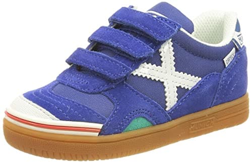 Detalle de Munich Gresca Kid VCO S en azul (605) — zapatillas unisex para niños con cierre de velcro
