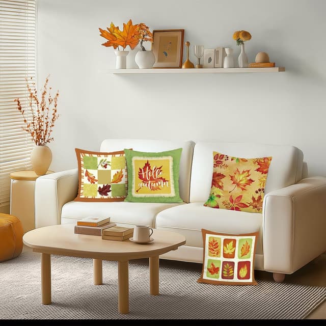 Thumbnail 1 de Bonhause Autumn Maple Leaves 45 x 45 cm cushion covers 🛋