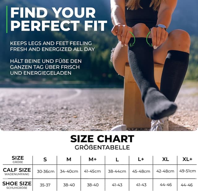 Detalle de Medizinische Kompressionsstrümpfe (Damen & Herren) aus 60% Bio-Baumwolle – zertifiziertes CE-Kompressionsprodukt